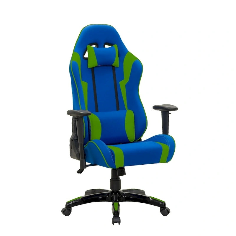 Porch & Den Banton Bonded Leather, Fabric, and Mesh High-back Ergonomic Gaming Chair