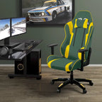 Porch & Den Banton Bonded Leather, Fabric, and Mesh High-back Ergonomic Gaming Chair