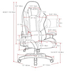 Porch & Den Banton Bonded Leather, Fabric, and Mesh High-back Ergonomic Gaming Chair