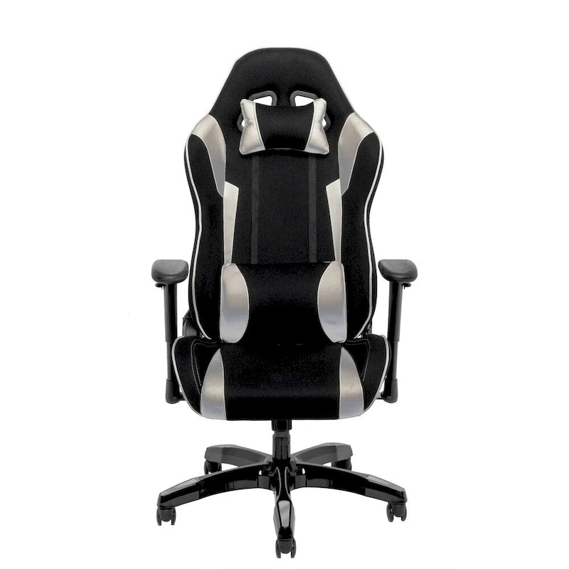 Porch & Den Banton Bonded Leather, Fabric, and Mesh High-back Ergonomic Gaming Chair