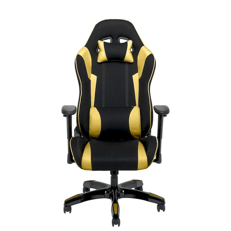 Porch & Den Banton Bonded Leather, Fabric, and Mesh High-back Ergonomic Gaming Chair