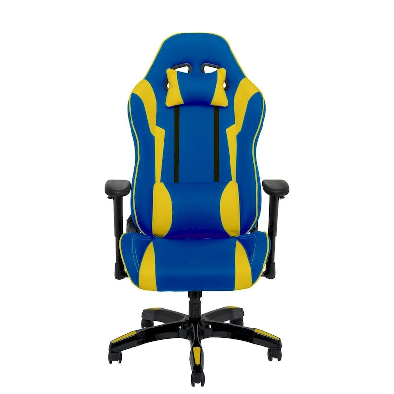 Porch & Den Banton Bonded Leather, Fabric, and Mesh High-back Ergonomic Gaming Chair