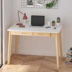 39.4 W Classic Home Office Desk, Writing Desk With Drawers