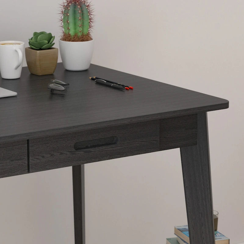 39.4 W Classic Home Office Desk, Writing Desk With Drawers