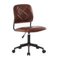 Porthos Home Kibe Swivel Office Chair, Tufted PU Leather Upholstery
