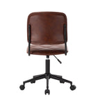 Porthos Home Kibe Swivel Office Chair, Tufted PU Leather Upholstery