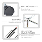 Porthos Home Kibe Swivel Office Chair, Tufted PU Leather Upholstery