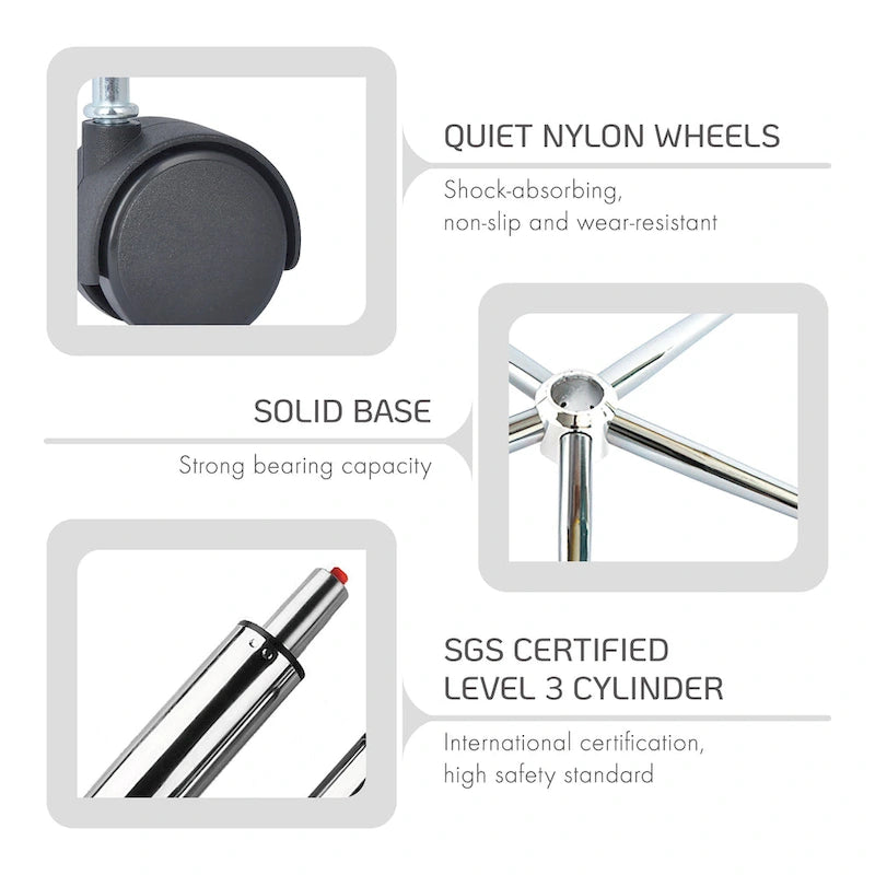 Porthos Home Kibe Swivel Office Chair, Tufted PU Leather Upholstery