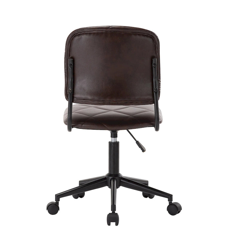 Porthos Home Kibe Swivel Office Chair, Tufted PU Leather Upholstery