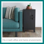 27.5 H 2 Shelf Vented Door Mini Storage Locker Cabinet