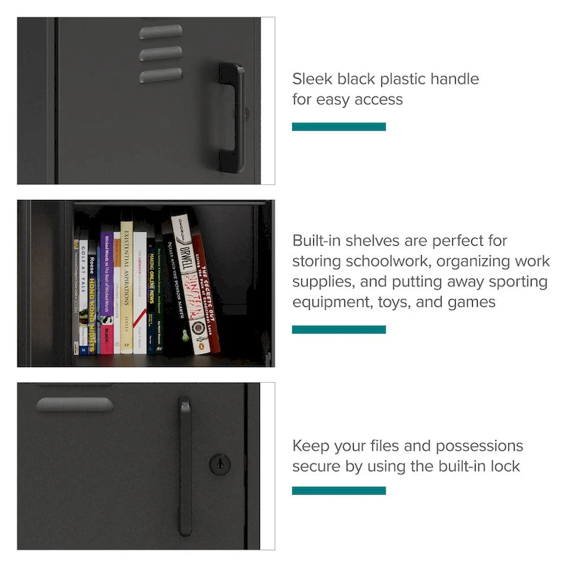 27.5 H 2 Shelf Vented Door Mini Storage Locker Cabinet