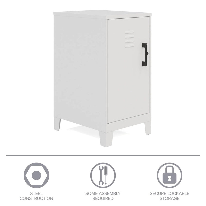 27.5 H 2 Shelf Vented Door Mini Storage Locker Cabinet