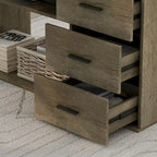 Timechee 55-inch L Shaped Office Computer Desk w/ Drawers