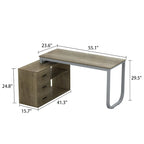 Timechee 55-inch L Shaped Office Computer Desk w/ Drawers