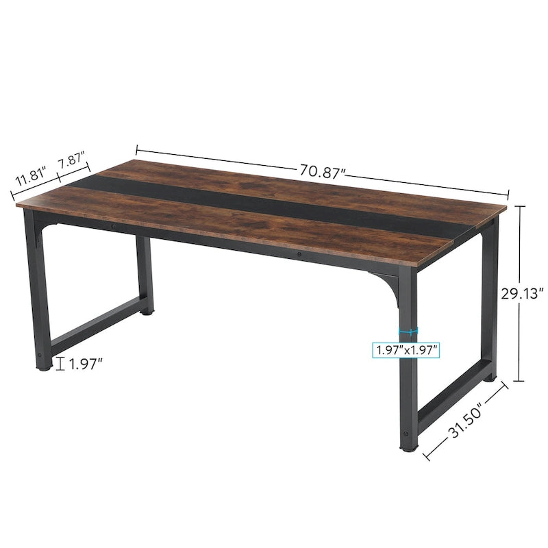 70.86  Conference Table, Meeting Table with Stable Metal Frame - 70.86L x 31W x 29H
