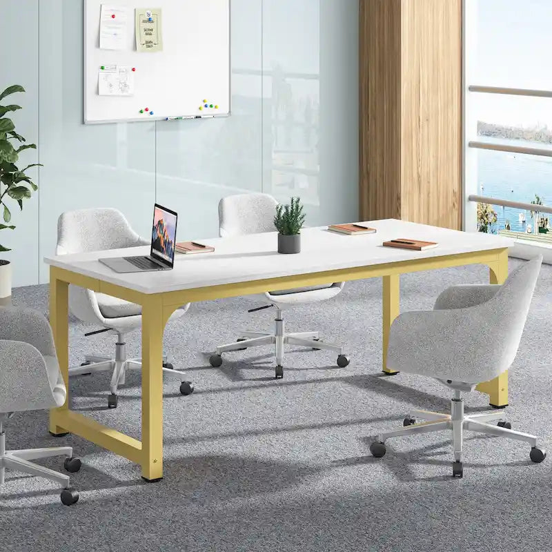 70.86  Conference Table, Meeting Table with Stable Metal Frame - 70.86L x 31W x 29H
