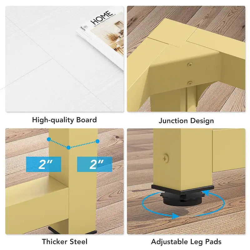 70.86  Conference Table, Meeting Table with Stable Metal Frame - 70.86L x 31W x 29H