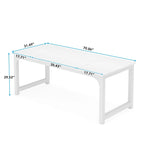 70.86  Conference Table, Meeting Table with Stable Metal Frame - 70.86L x 31W x 29H