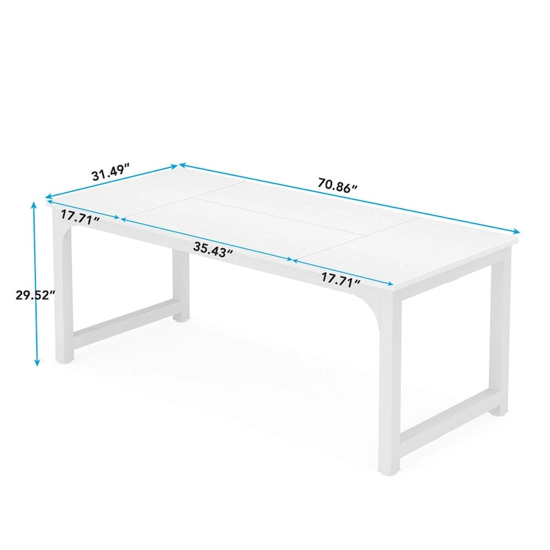 70.86  Conference Table, Meeting Table with Stable Metal Frame - 70.86L x 31W x 29H