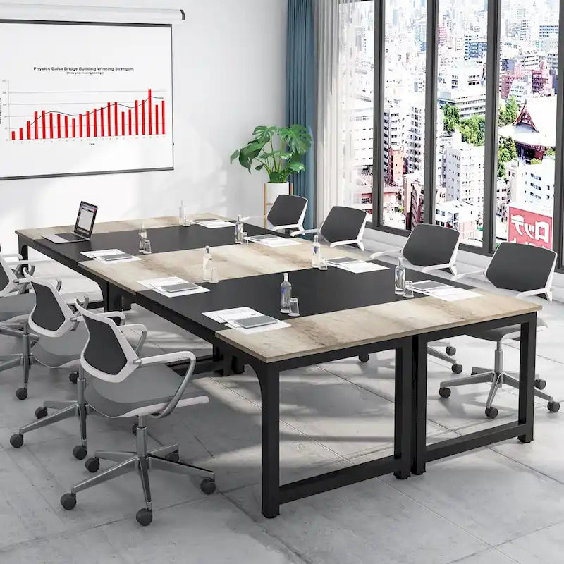 70.86  Conference Table, Meeting Table with Stable Metal Frame - 70.86L x 31W x 29H