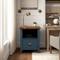 Bridgevine Home Nantucket 22 inch 1-drawer file, No Assembly Required, Blue Denim and Whiskey