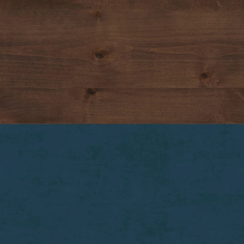 Bridgevine Home Nantucket 22 inch 1-drawer file, No Assembly Required, Blue Denim and Whiskey