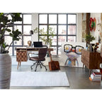 Aurelle Home Rustic Vintage Soft Brown Leather Desk Chair