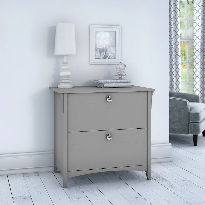 Bush Furniture Salinas Lateral File Cabinet in Cape Cod Gray