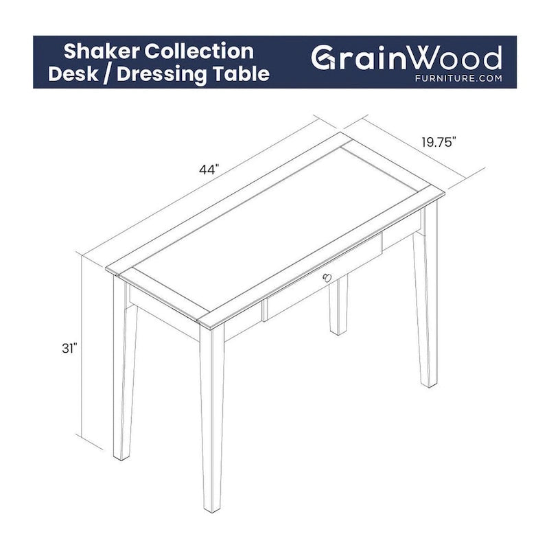 Grain Wood Furniture Shaker Desk