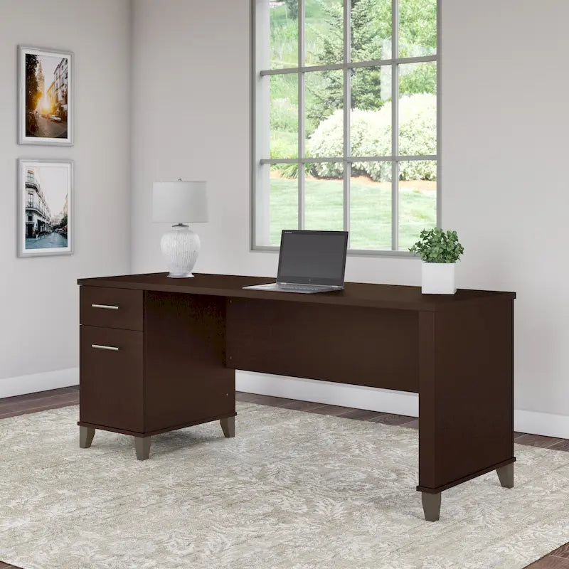 Bush Furniture Somerset 72W Office Desk with Storage Drawers