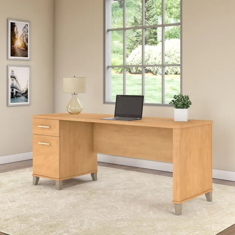 Bush Furniture Somerset 72W Office Desk with Storage Drawers