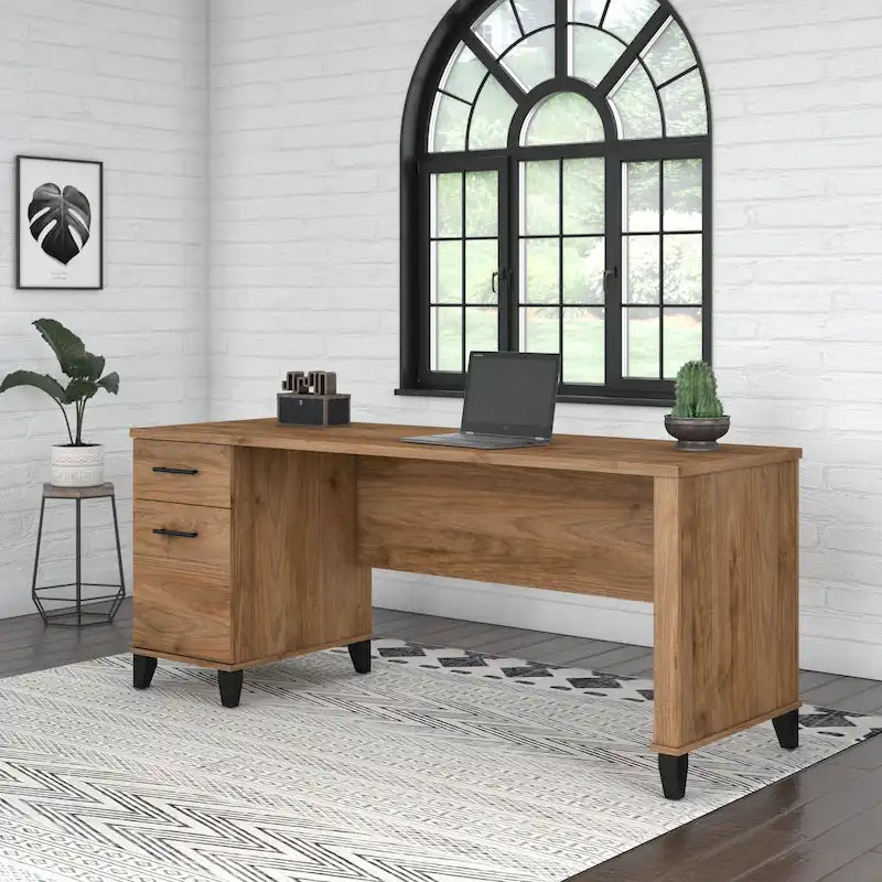 Bush Furniture Somerset 72W Office Desk with Storage Drawers
