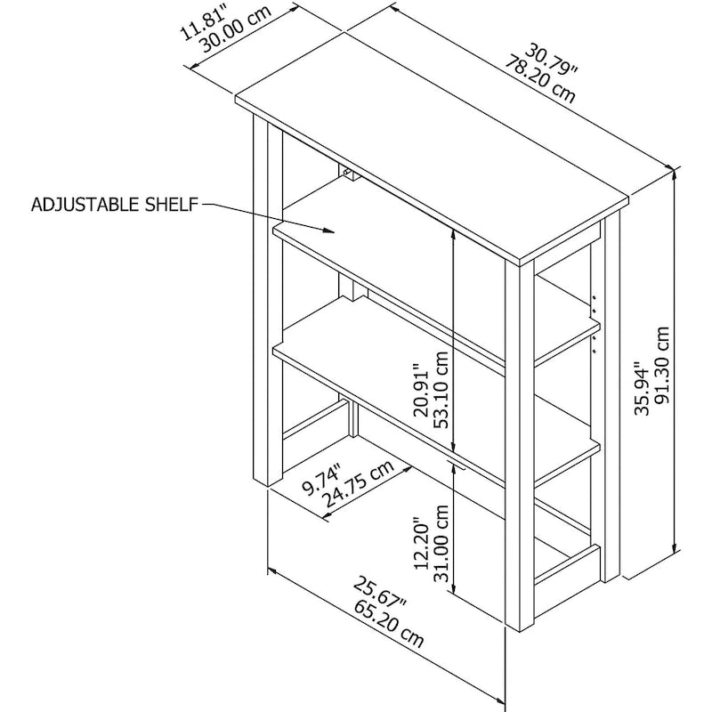Mayfield Tall Hutch Organizer by Bush Furniture