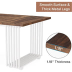 70.9  Modern Office Desk, White Executive Desk with Gold Metal Frame