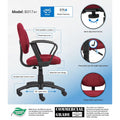 Boss Burgundy Mid-back Ergonomic Task Chair