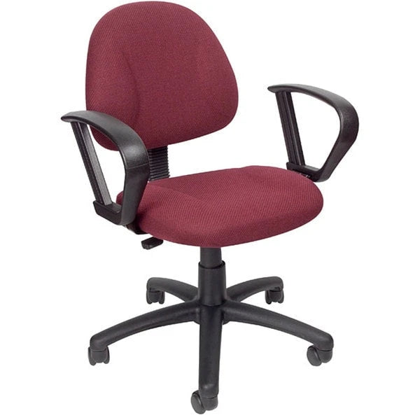 Boss Burgundy Mid-back Ergonomic Task Chair