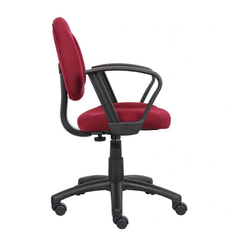 Boss Burgundy Mid-back Ergonomic Task Chair
