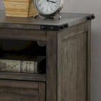 Bridgevine Home Storehouse One Drawer File, Smoked Grey Finish