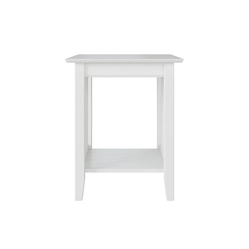 AFI Mission Printer Stand with Built-in Charger in White