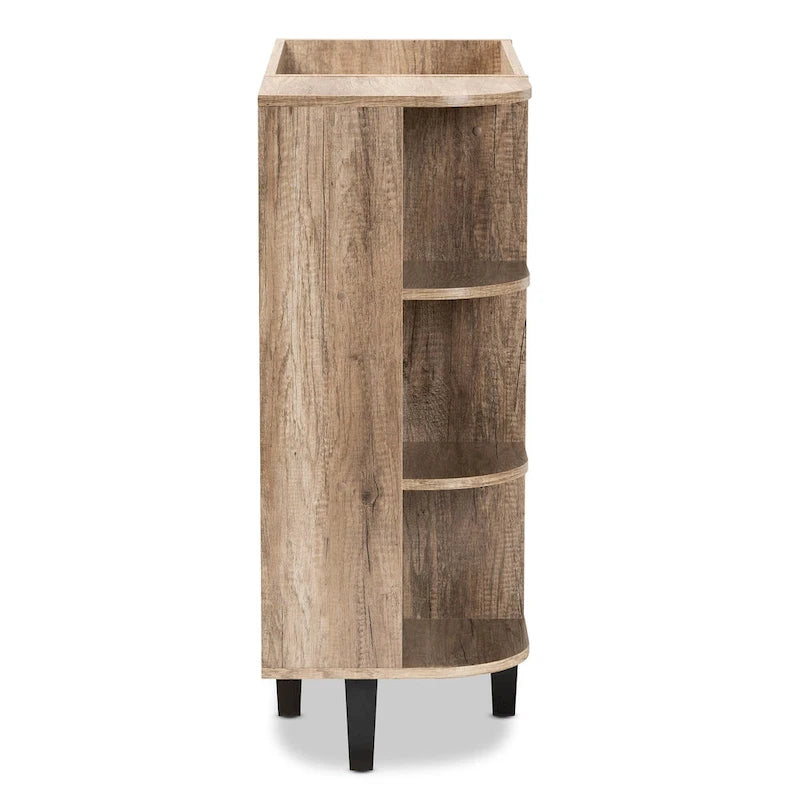 Wales Modern and Contemporary Rustic 2-Door Shoe Storage Cabinet