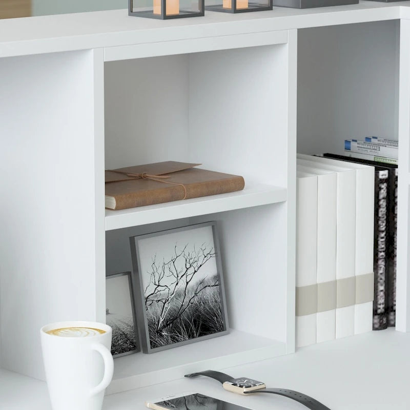 Timechee 55.9 W 48.4 H L-Shape Wood Reception Desk Drawer With Lock