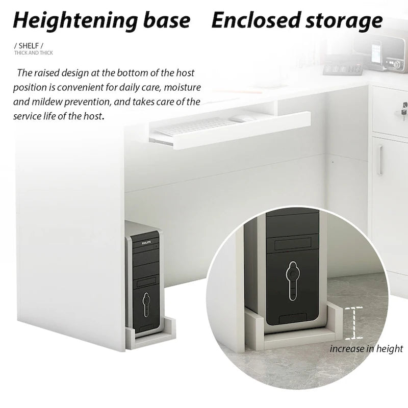 Timechee 55.9 W 48.4 H L-Shape Wood Reception Desk Drawer With Lock