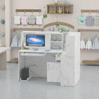 Timechee 55.9 W 48.4 H L-Shape Wood Reception Desk Drawer With Lock