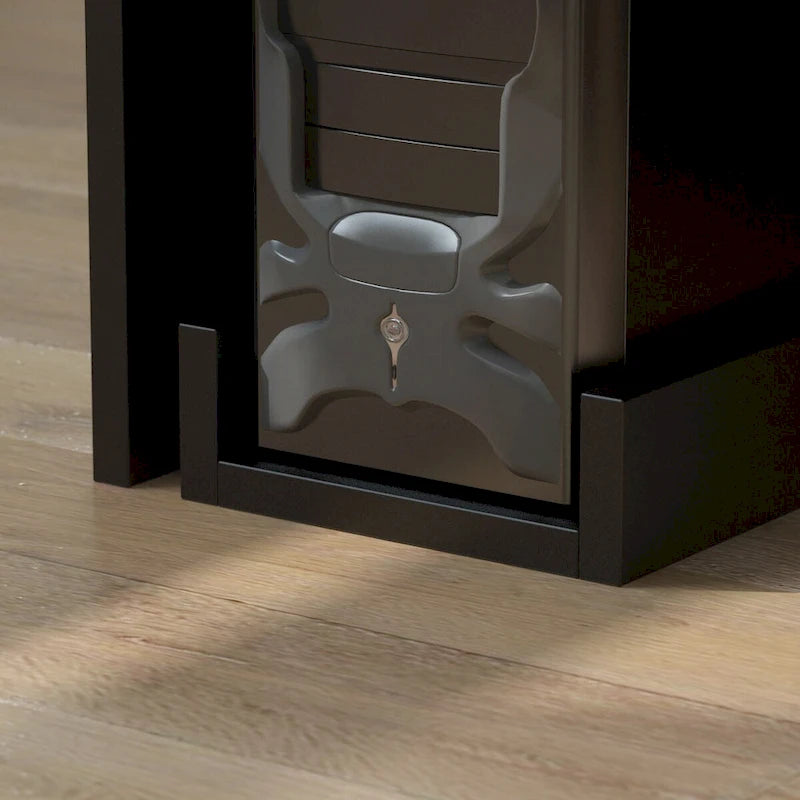 Timechee 55.9 W 48.4 H L-Shape Wood Reception Desk Drawer With Lock