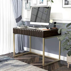 Bird Modern 42-inch Metal Computer Desk with USBs by Furniture of America