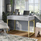 Bird Modern 42-inch Metal Computer Desk with USBs by Furniture of America