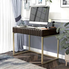 Bird Modern 42-inch Metal Computer Desk with USBs by Furniture of America