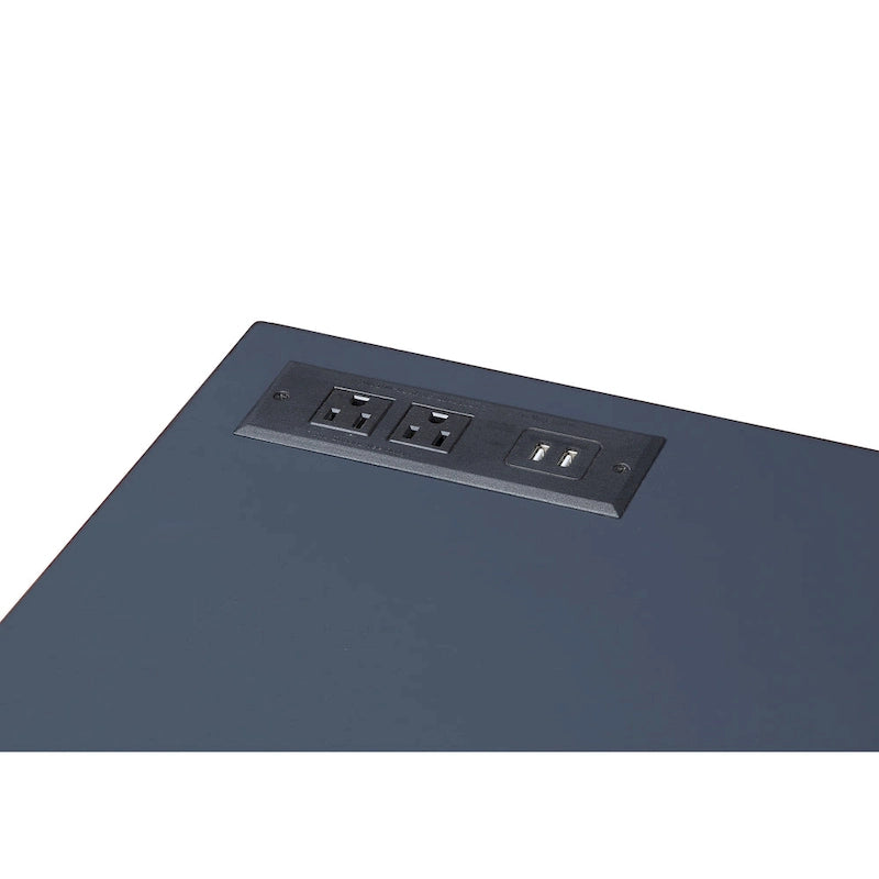 Bird Modern 42-inch Metal Computer Desk with USBs by Furniture of America