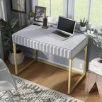 Bird Modern 42-inch Metal Computer Desk with USBs by Furniture of America