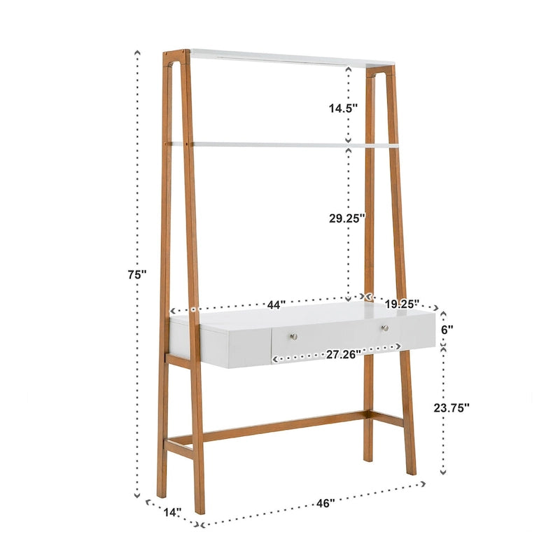 Lyvia 46  Wide Leaning/Ladder Desk by iNSPIRE Q Modern